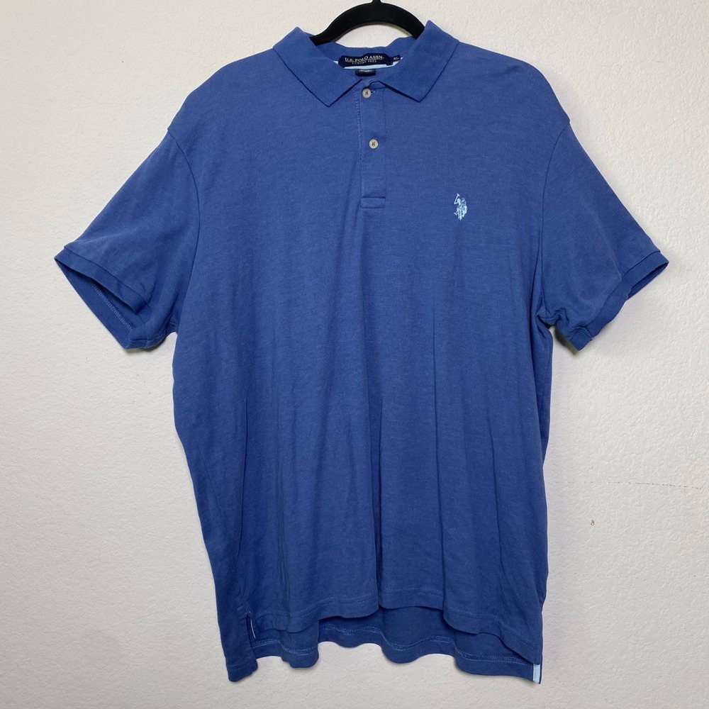 U.S. Polo Assn Blue Polo Shirt XL Luxury Feel Logo Short Sleeve Classic‎ Casual